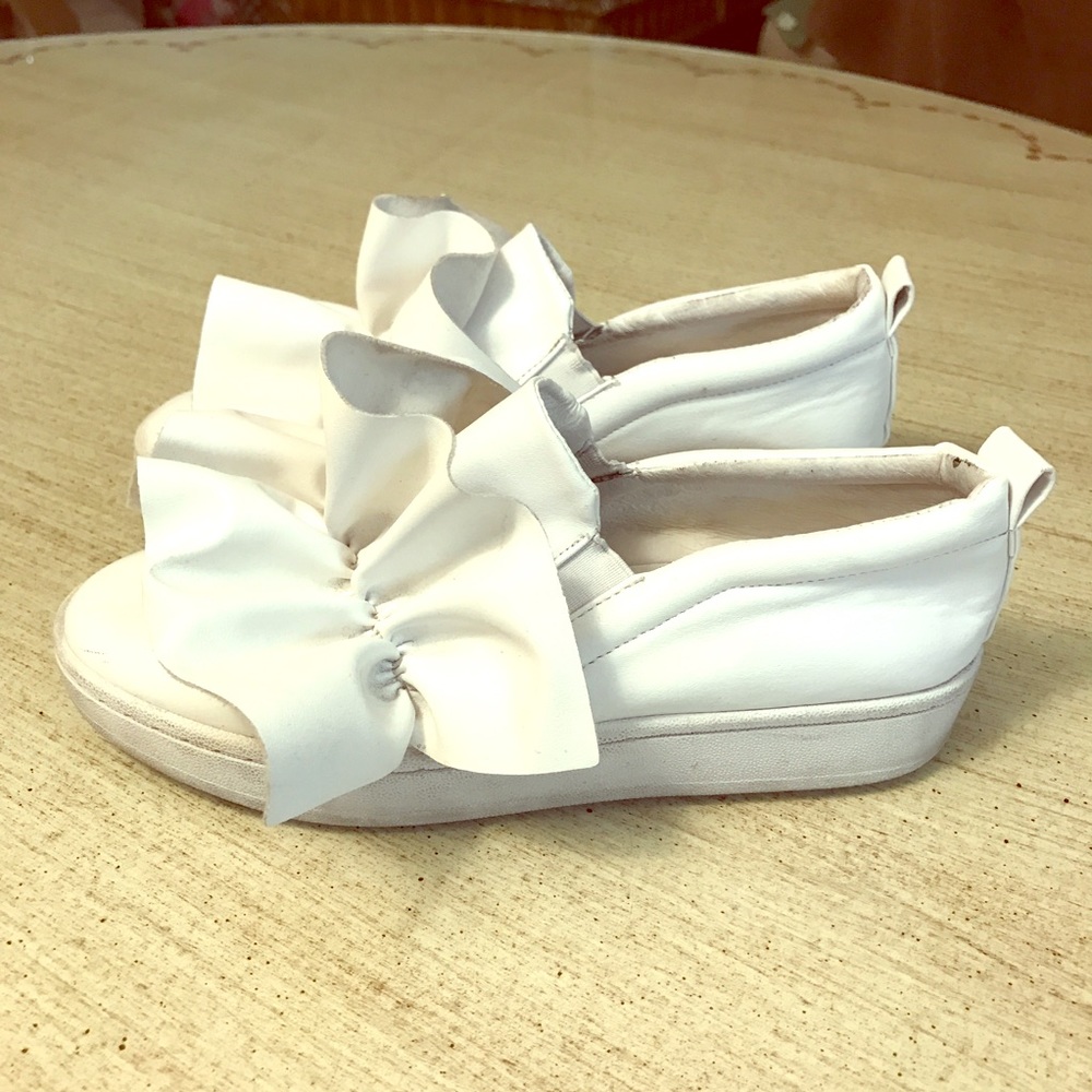 MSGM inspired ruffle slip on sneakers
